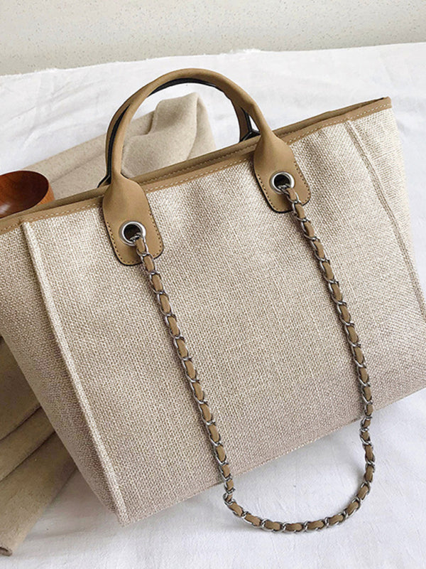 Handbags- Textured Bucket Shoulder Large Bag- - Pekosa Women Clothing