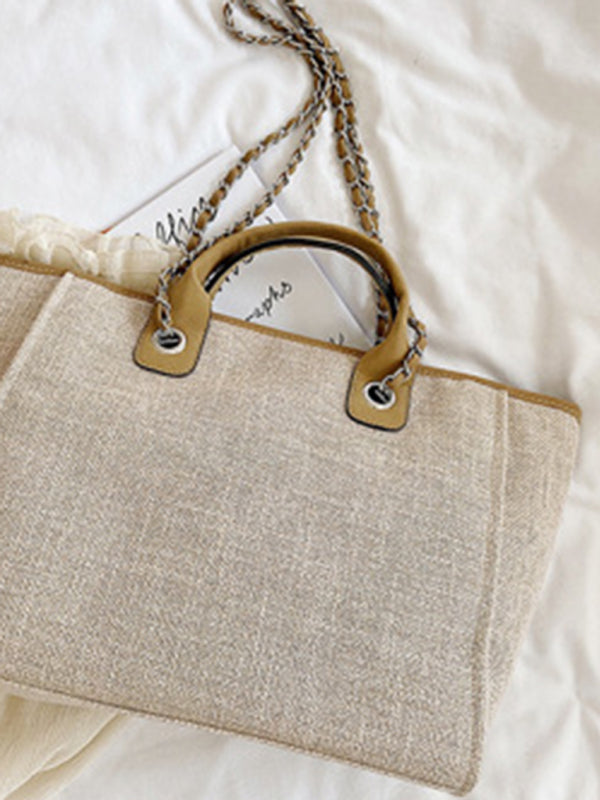 Handbags- Textured Bucket Shoulder Large Bag- - Pekosa Women Clothing