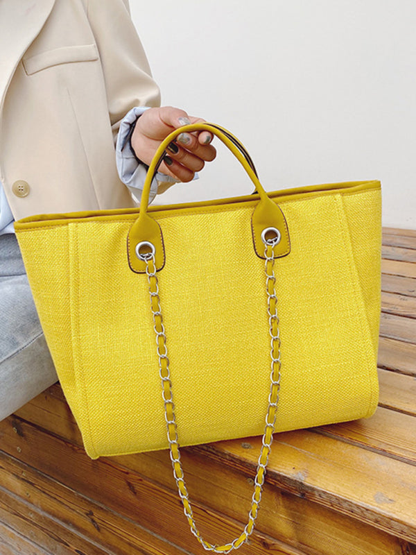 Handbags- Textured Bucket Shoulder Large Bag- - Pekosa Women Clothing