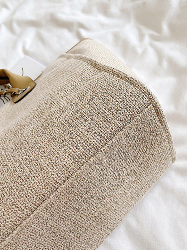 Handbags- Textured Bucket Shoulder Large Bag- - Pekosa Women Clothing