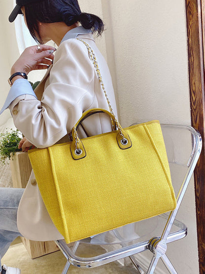 Handbags- Textured Bucket Shoulder Large Bag- - Pekosa Women Clothing