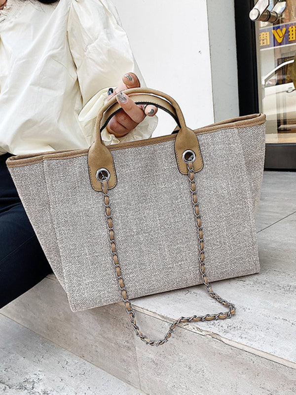 Handbags- Textured Bucket Shoulder Large Bag- - Pekosa Women Clothing
