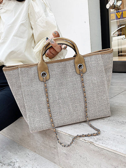 Handbags- Textured Bucket Shoulder Large Bag- - Pekosa Women Clothing