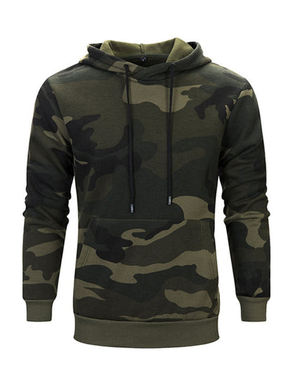Hoodies- Military Men's Sport Hooded Camouflage Sweatshirt- - Pekosa Women Clothing
