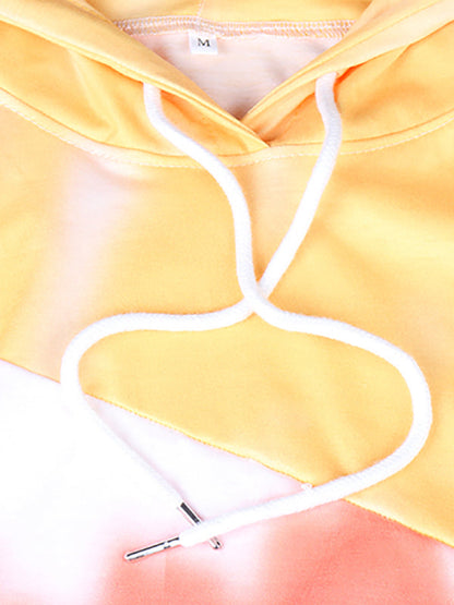 Hoodies- Tie Dye Hoodie - Cotton Blend, Kangaroo Pocket Sweatshirt- - Pekosa Women Clothing