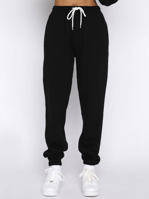 Jogging Outfit- Sporty Lounge Wear Cozy Sweatpants and Zip-Up Sweatshirt Pair- - Pekosa Women Clothing