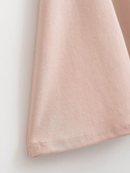 Jumper Dresses- Solid A-Line Button-Up Halter Jumper Dress in Cotton Blend- - Pekosa Women Fashion