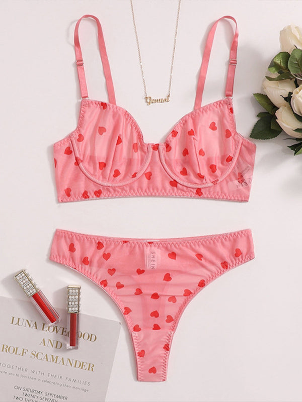 Lingerie Set- See-Through Lace Lingerie for Intimate Love Evenings- - Pekosa Women Clothing