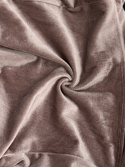Pants Set- Velvet Set Hoodie Sweatshirt & Pencil Sweatpants- - Pekosa Women Clothing