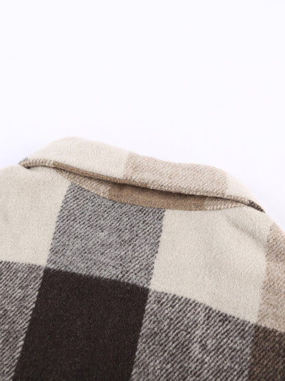 Plaid Jackets- Fall- Winter Plaid Jacket - Shirt Shacket- - Pekosa Women Clothing