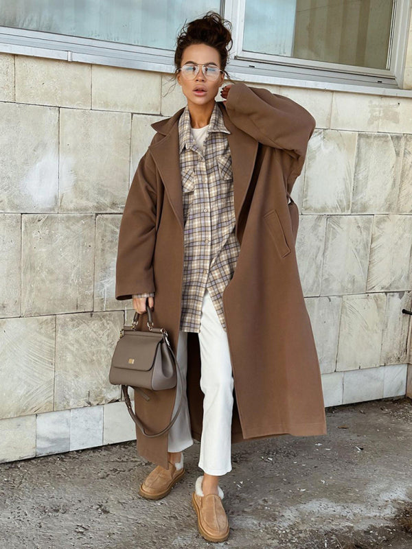 Shackets- Oversized Mid-Length Plaid Shacket for Fall Adventures- - Pekosa Women Clothing