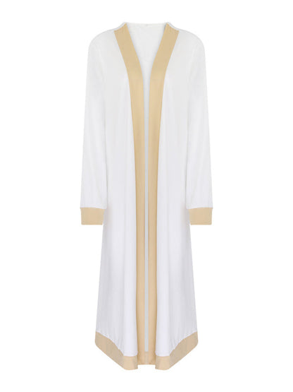 Sleepwear & Loungewear- 3-Piece Pajama Set: Vest, Wide Leg Trousers, and Robe- - Pekosa Women Clothing