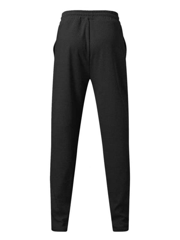 Sport Outfits- Long Sleeve Zip-Up T-Shirt and Pencil Pants in Cotton Blend for Men- - Pekosa Women Clothing