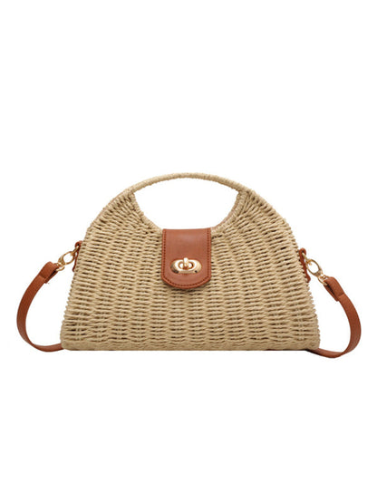 Straw Bags- Mini Crossbody Straw Bag- - Pekosa Women Clothing