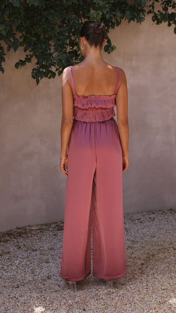 Suit - Pants and Top Set- 2-Piece Satin Casual Suit - Cami Crop Top + Pants Set- - Pekosa Women Clothing