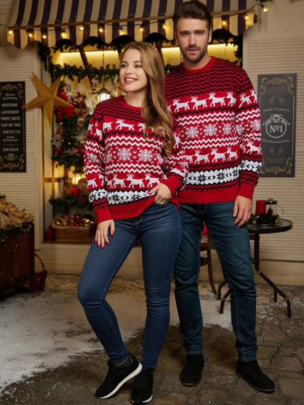 Sweaters- Reindeer Unisex Christmas Sweater for the Holiday Season- - Pekosa Women Clothing