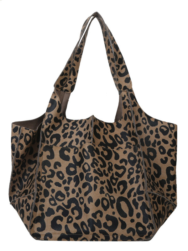 Tote Bags- Faux Leather Tote Shoulder Large Handbag- - Pekosa Women Clothing